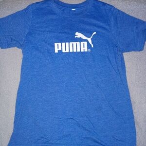 Puma Classic Blue Tee with White Logo